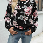 Damen™ Sweatshirt mit Blumenmuster