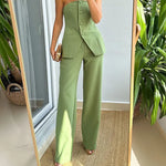 Trägerloser™ Jumpsuit | Elegant und Modern | Weites Bein