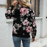 Damen™ Sweatshirt mit Blumenmuster