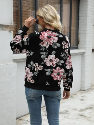 Damen™ Sweatshirt mit Blumenmuster