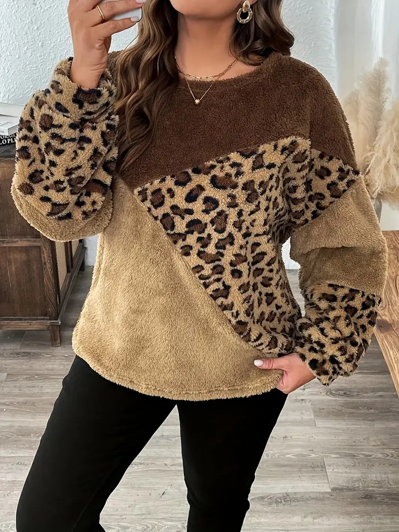 Damen™ Pullover mit Leopardenmuster