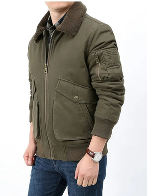 Herren™ Fliegerjacke mit Sherpa-Futter