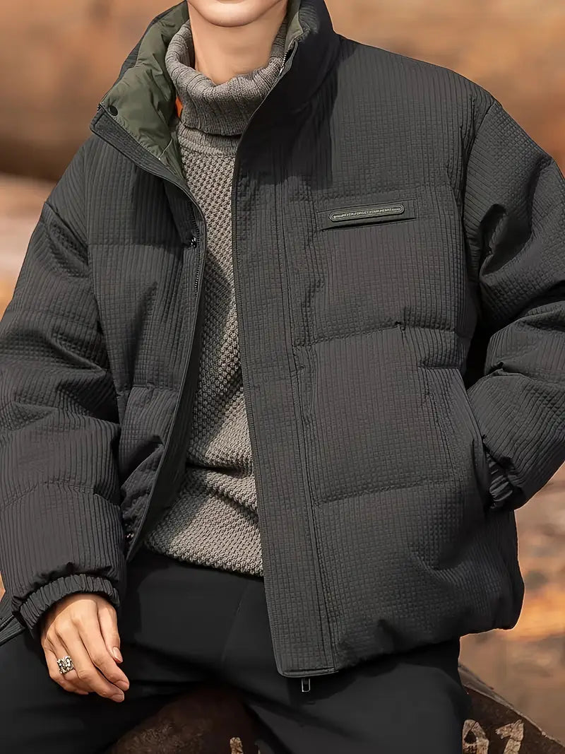 Herren™ Winter Steppjacke mit Kontrastfarben