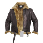 Herren™ Lederjacke mit Fellfutter