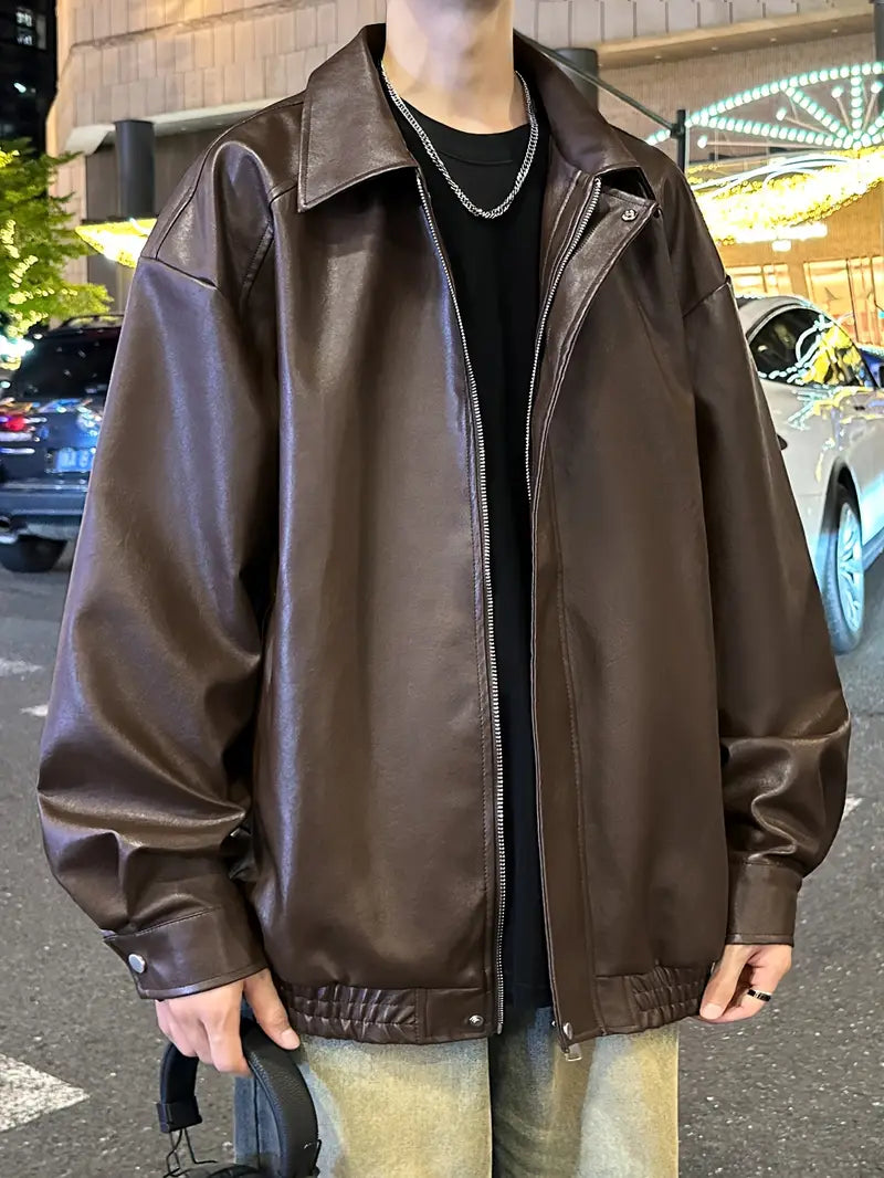 Oversized™ Kunstlederjacke für Herren