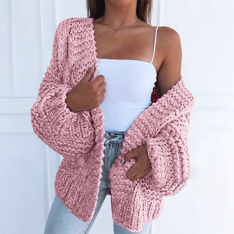 Grob Gestrickter Cardigan | Oversized Stil | Gemütlich & Modisch