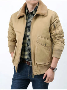 Herren™ Fliegerjacke mit Sherpa-Futter