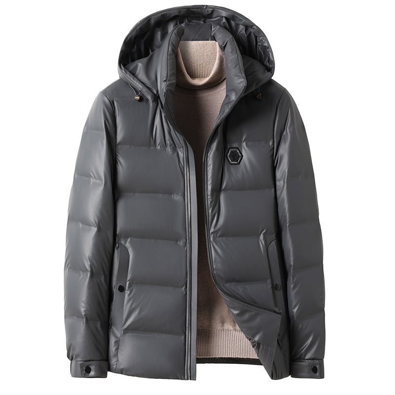 Warme™ Herren-Daunenjacke mit Kapuze