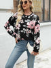 Damen™ Sweatshirt mit Blumenmuster