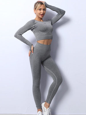 Nahtloses™ Activewear-Set | Crop-Top & Leggings | Dehnbar und Atmungsaktiv